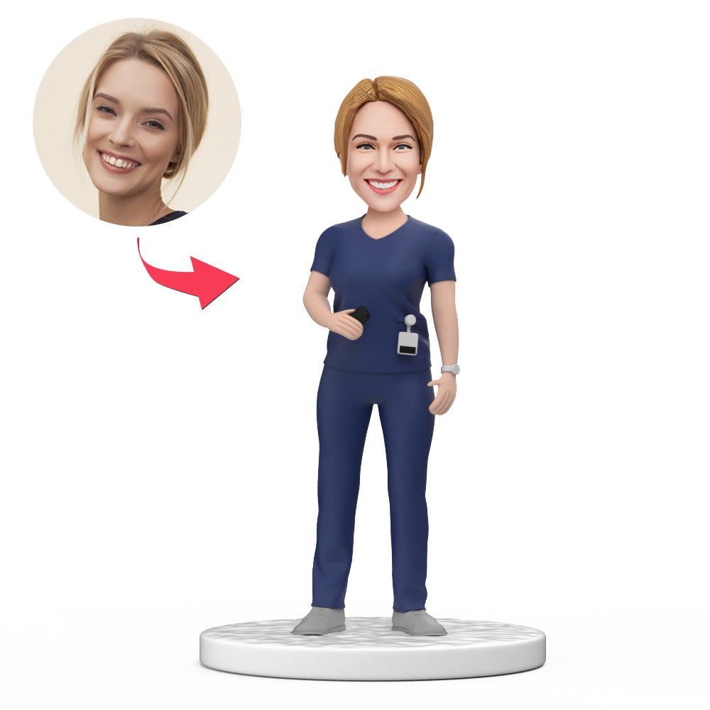 Professional Female Doctor Stethoscope Bobblehead - Gift