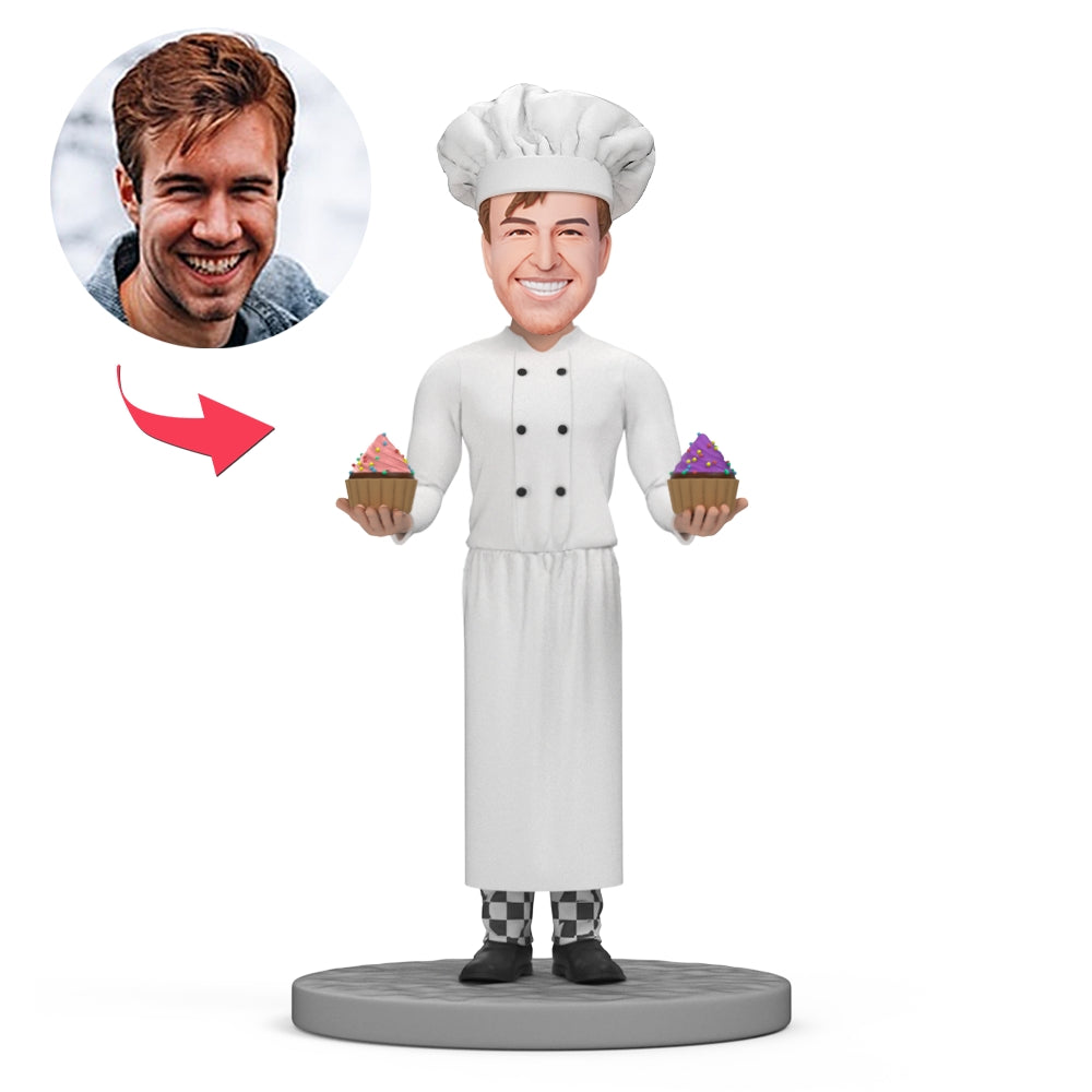 Chef in Chef Uniform Custom Bobbleheads main image 1