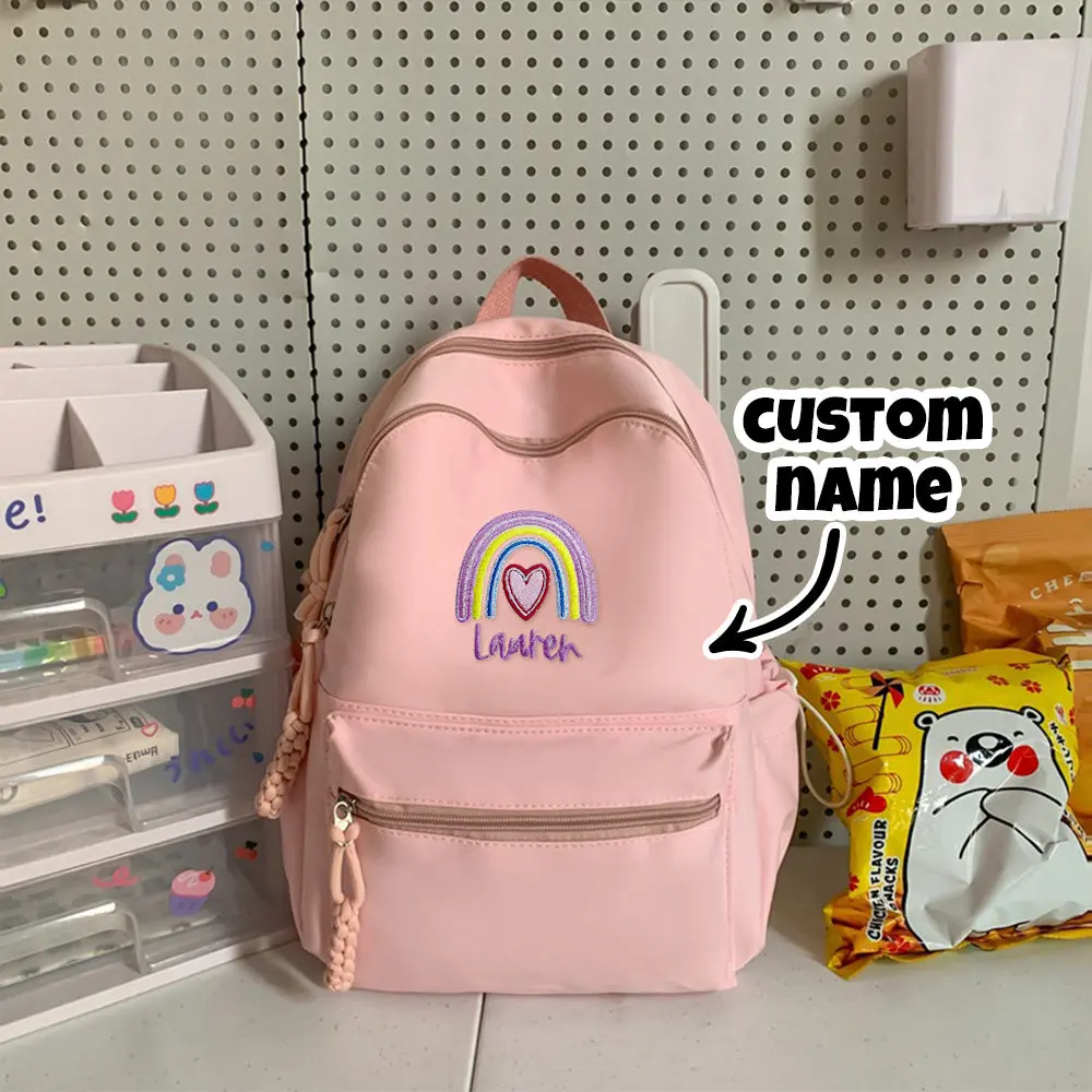 Ecautly Personalized Clear Backpack - Custom Name Transparent Backpack For School, Stadium, Travel