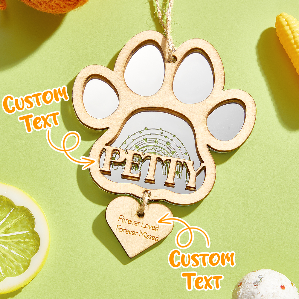 Personalized Dog Paw Pet Memorial Ornament with Name Dog Christmas ...